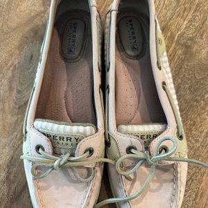 Womens Sperry Top-Sider Boat Shoe Size 7M leather/fabric upper STS90578
